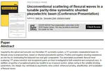 Unconventional scattering of flexural waves in a tunable parity-time symmetric shunted piezoelectric beam (Conference Presentation)